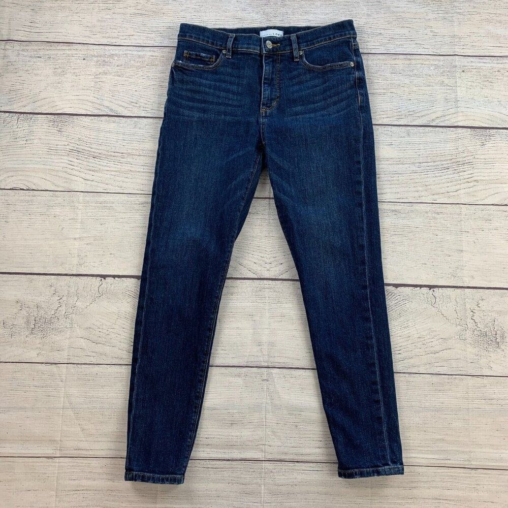 Ann Taylor LOFT  Jeans 26 2 The Skinny Dark Wash Inseam 25.5" Mid Rise